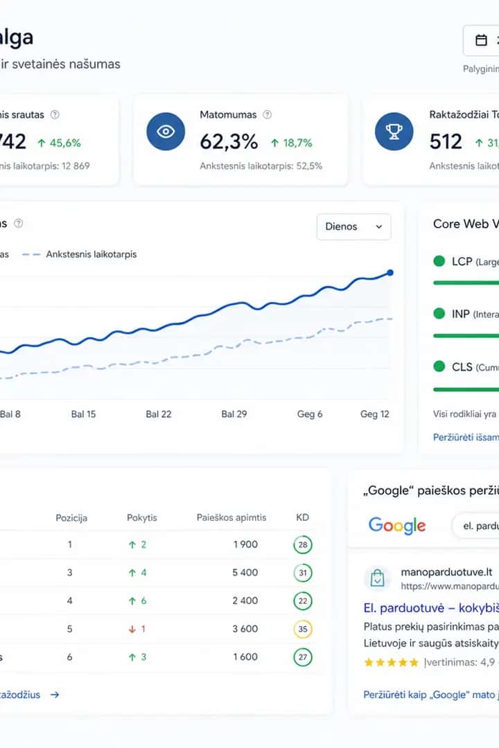 SEO report for online store
